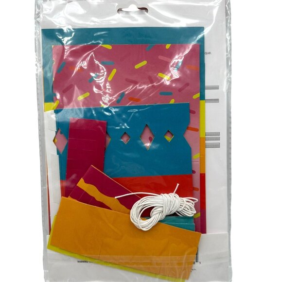 Destination Holiday Party Decoration 3 DIY Paper Lantern Kit Pink Confetti Blue - Picture 2 of 3